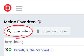 Liste meiner Favoriten